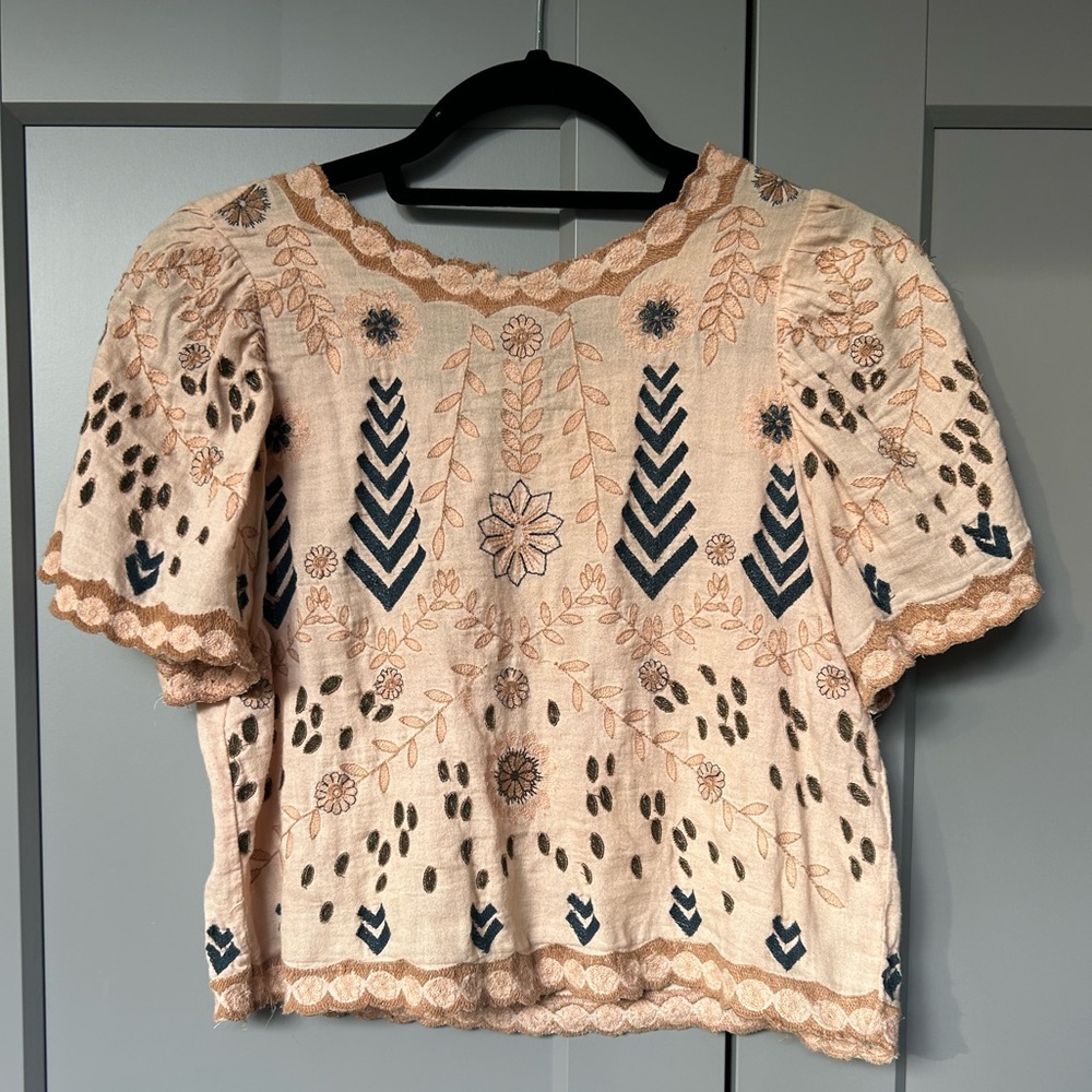 Zara stitched top.